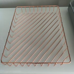 Rose gold letter tray new in box